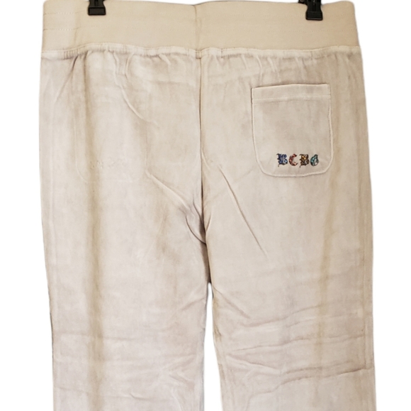 BCBGMAXAZRIA Velour Wide-Leg Gray Suit Pants Size L - Picture 5 of 6